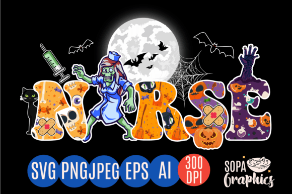 Nurse Halloween Pumpkin Zombie Nurses Design Review
