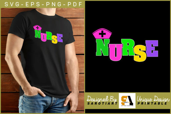 Nurse Sublimation T-shirt Print Ready Design Review